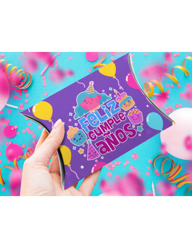 CAJA ALMOHADA FELIZ CUMPLEAÑOS