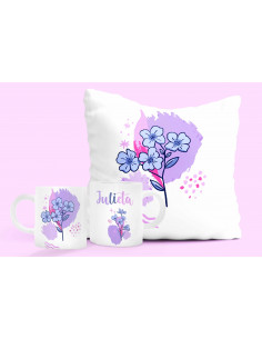 ALMOHADON+TAZA FLOREADO 2