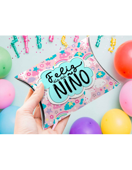 CAJA ALMOHADA DIA DEL NIÑO