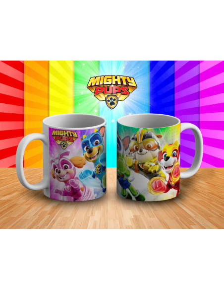 TAZAS PAWPATROL MIGHTY PUPS