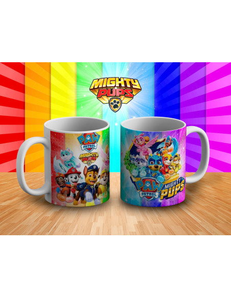 TAZAS PAWPATROL MIGHTY PUPS