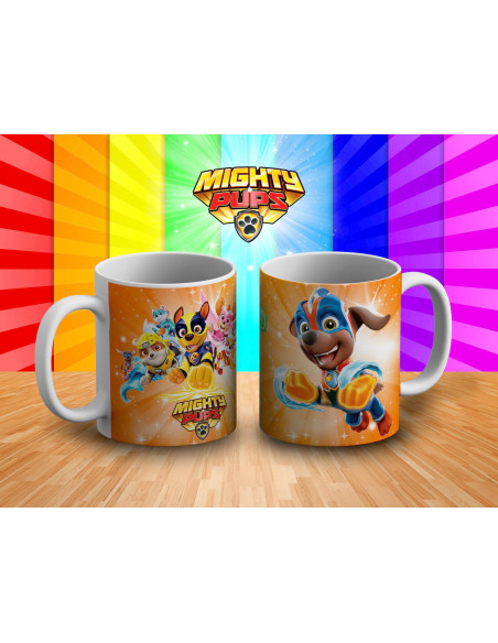 TAZAS PAWPATROL MIGHTY PUPS