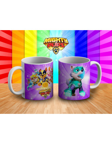 TAZAS PAWPATROL MIGHTY PUPS