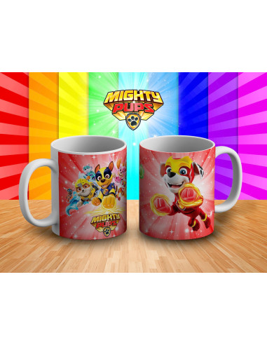 TAZAS PAWPATROL MIGHTY PUPS
