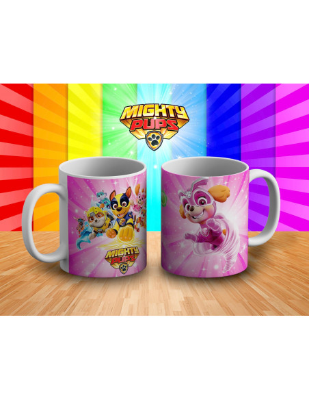 TAZAS PAWPATROL MIGHTY PUPS
