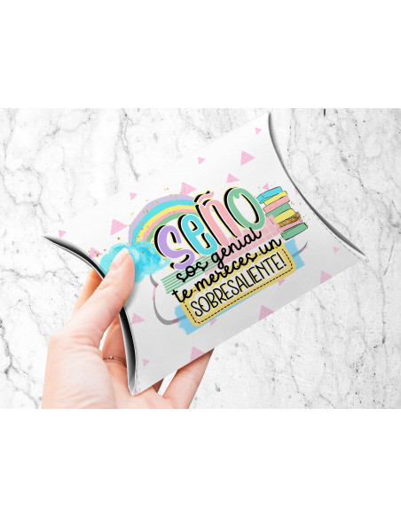 CAJA ALMOHADA DIA DEL MAESTRO