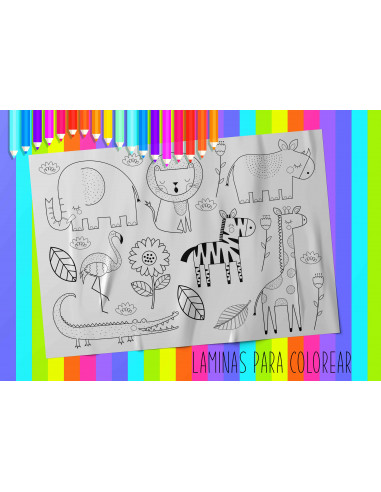 LAMINAS PARA COLOREAR PACK 3