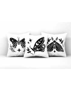 ALMOHADONES BOHO BLANCO NEGRO