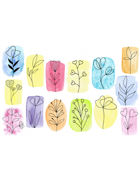 FLORES ACUARELA NOMBRES