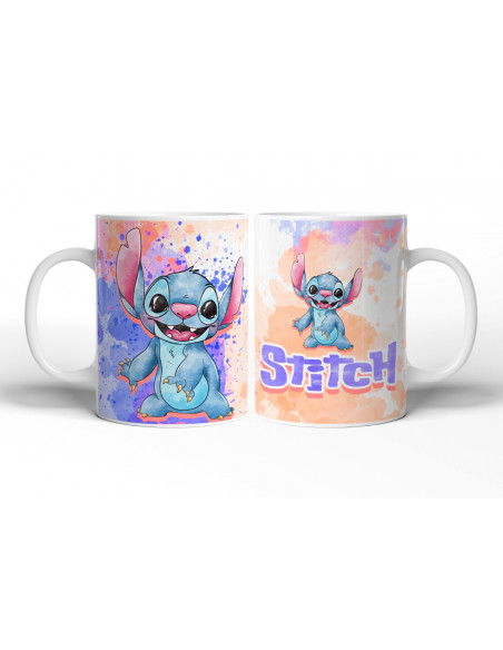TAZAS STITCH ACUARELA