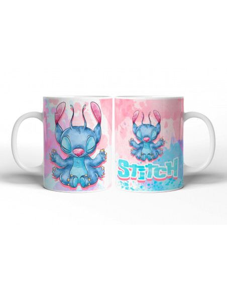 TAZAS STITCH ACUARELA