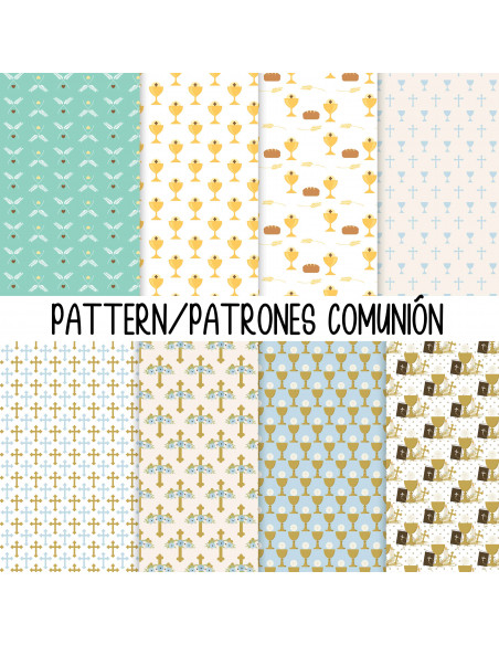 COMUNION FONDOS + CLIPART