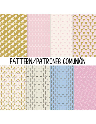 COMUNION FONDOS + CLIPART