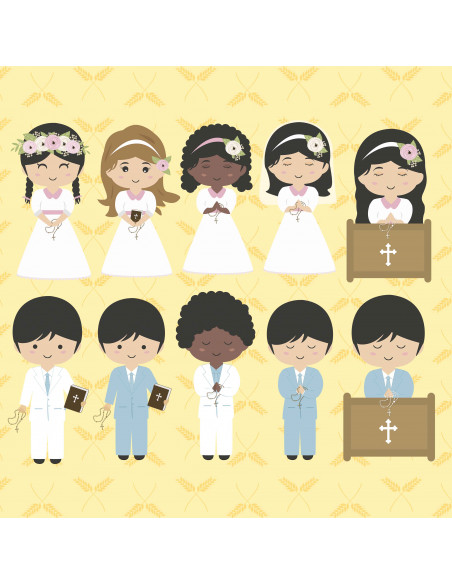 COMUNION FONDOS + CLIPART