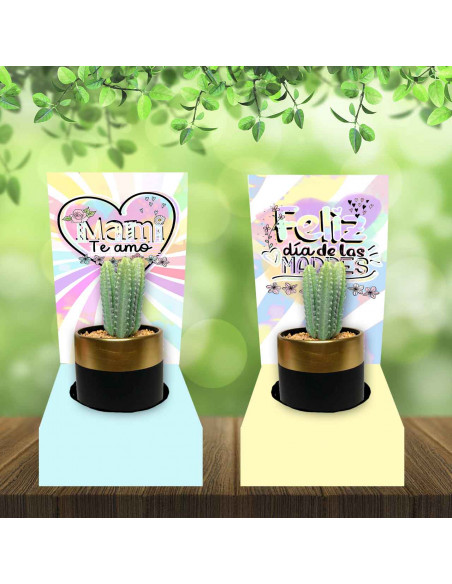 BASE PARA CACTUS-VASO CAFE DIA DE LA MADRE
