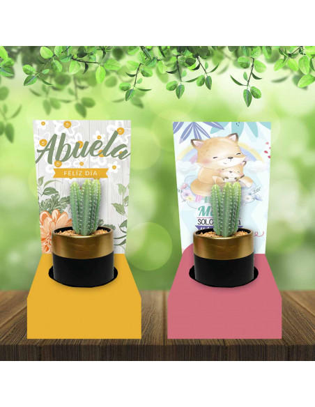 BASE PARA CACTUS-VASO CAFE DIA DE LA MADRE