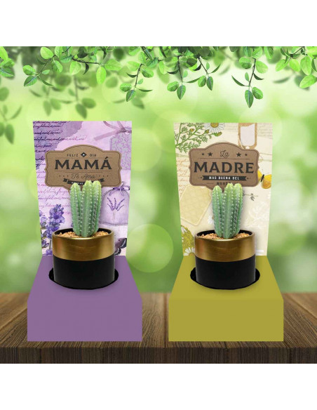 BASE PARA CACTUS-VASO CAFE DIA DE LA MADRE