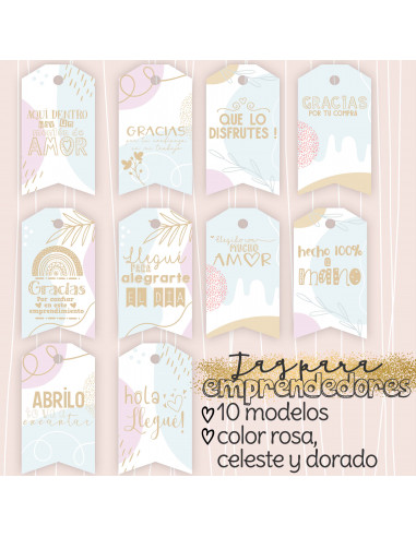 TAG EMPRENDEDORES - ROSA CELESTE Y...