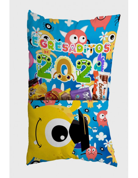 ALMOHADONES CON BOLSILLO EGRESADITOS PACK 1