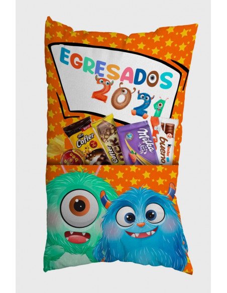 ALMOHADONES CON BOLSILLO EGRESADITOS PACK 1