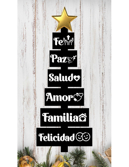 ARBOL NAVIDAD PALABRAS IMPRESO