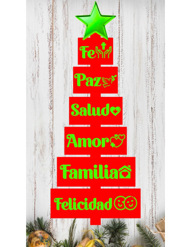 ARBOL NAVIDAD PALABRAS IMPRESO