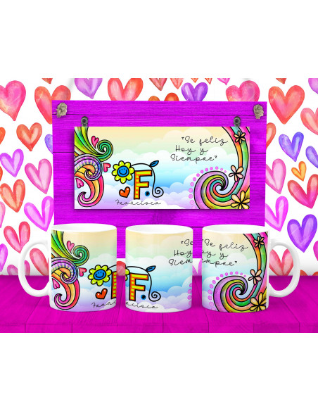 TAZAS INICIALES COLORIDAS