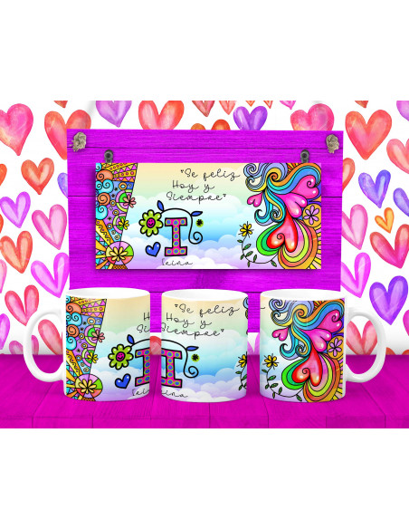 TAZAS INICIALES COLORIDAS