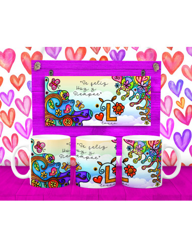 TAZAS INICIALES COLORIDAS