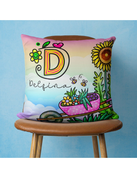 ALMOHADONES INICIALES COLORIDAS