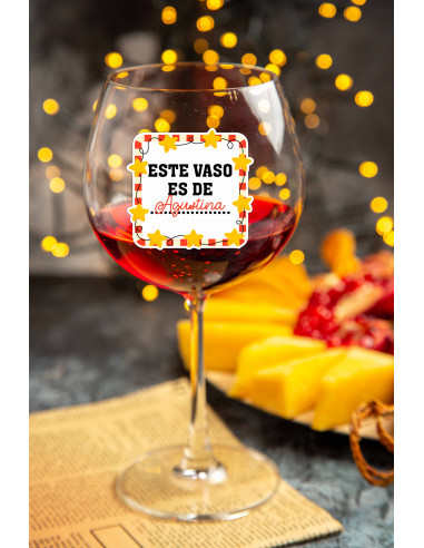 STIKERS ETIQUETAS VASOS COPA NAVIDAD