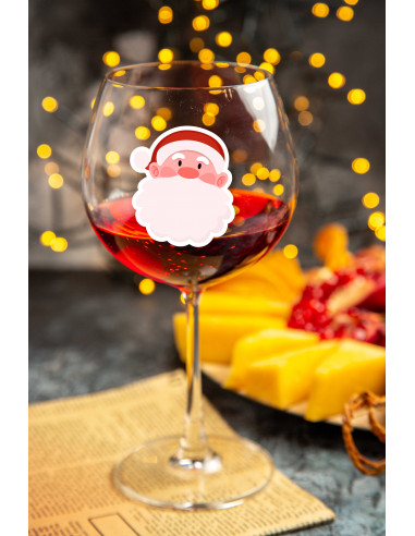 STIKERS ETIQUETAS VASOS COPA NAVIDAD