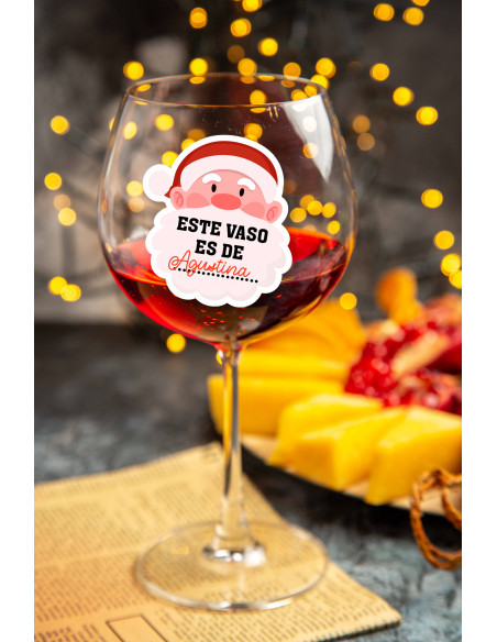 STIKERS ETIQUETAS VASOS COPA NAVIDAD