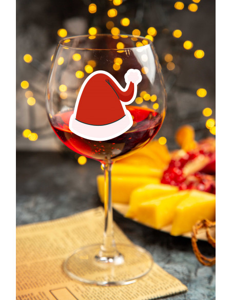 STIKERS ETIQUETAS VASOS COPA NAVIDAD