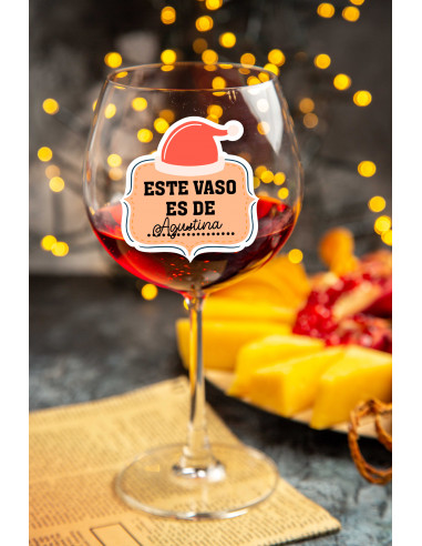 STIKERS ETIQUETAS VASOS COPA NAVIDAD