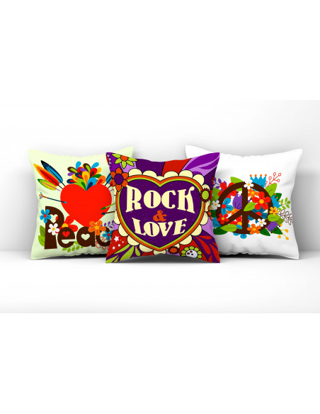 ALMOHADONES HIPPIE PAZ AMOR
