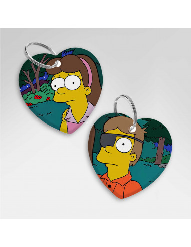 LLAVEROS CORAZON HOMERO MARGE