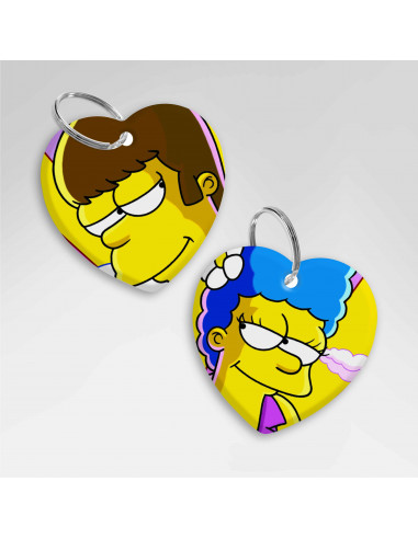 LLAVEROS CORAZON HOMERO MARGE