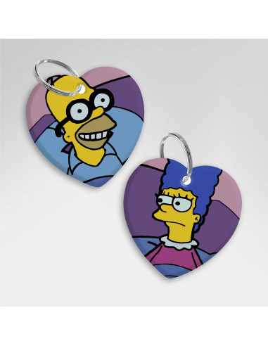 LLAVEROS CORAZON HOMERO MARGE
