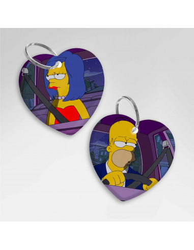 LLAVEROS CORAZON HOMERO MARGE