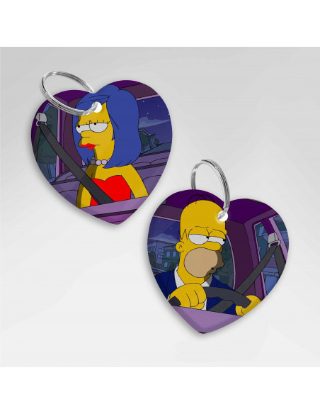 LLAVEROS CORAZON HOMERO MARGE