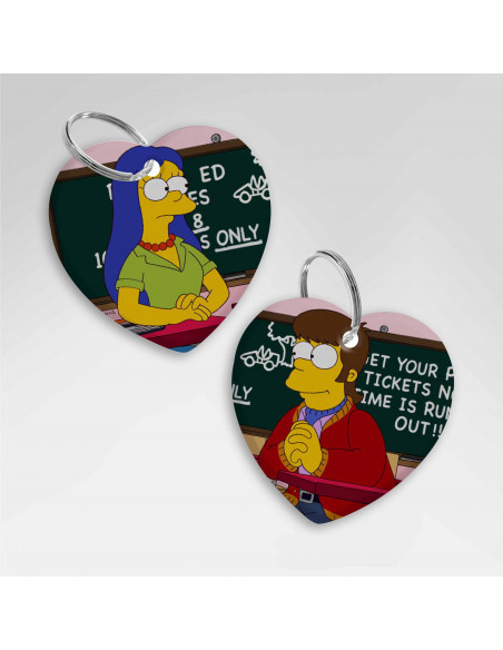 LLAVEROS CORAZON HOMERO MARGE