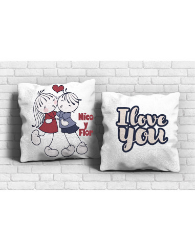 ALMOHADONES PAREJA DIBUJITOS