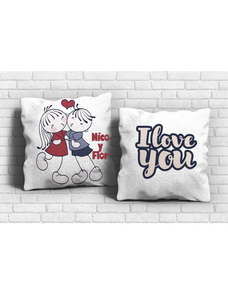 ALMOHADONES PAREJA DIBUJITOS