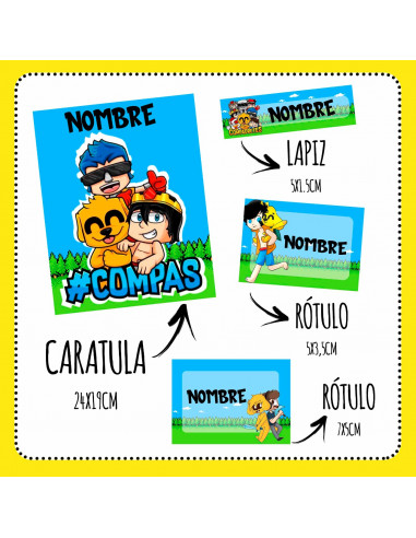 ETIQUETAS ESCOLARES PACK 4