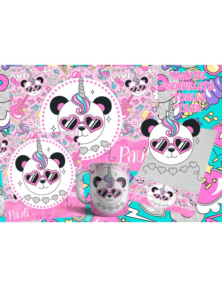 Pack Jardin - Panda Unicornio / Pandacorn