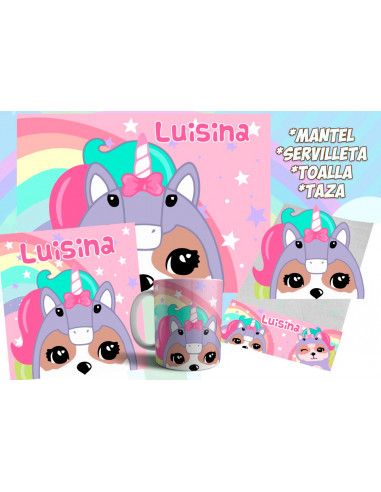 Pack Jardin -Perrita Unicornio