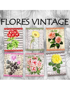 CARATULAS VINTAGE FLORES