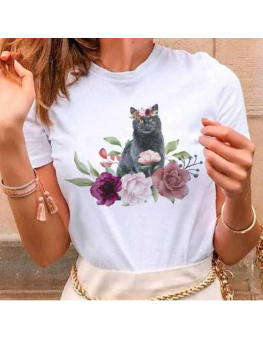 REMERAS PERROS GATOS FLORES