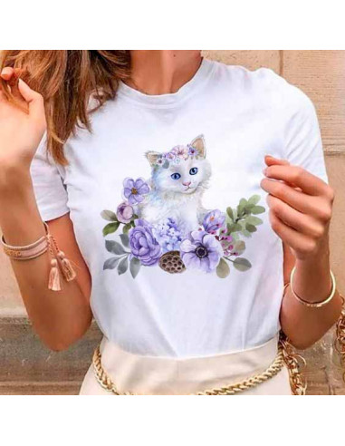 REMERAS PERROS GATOS FLORES